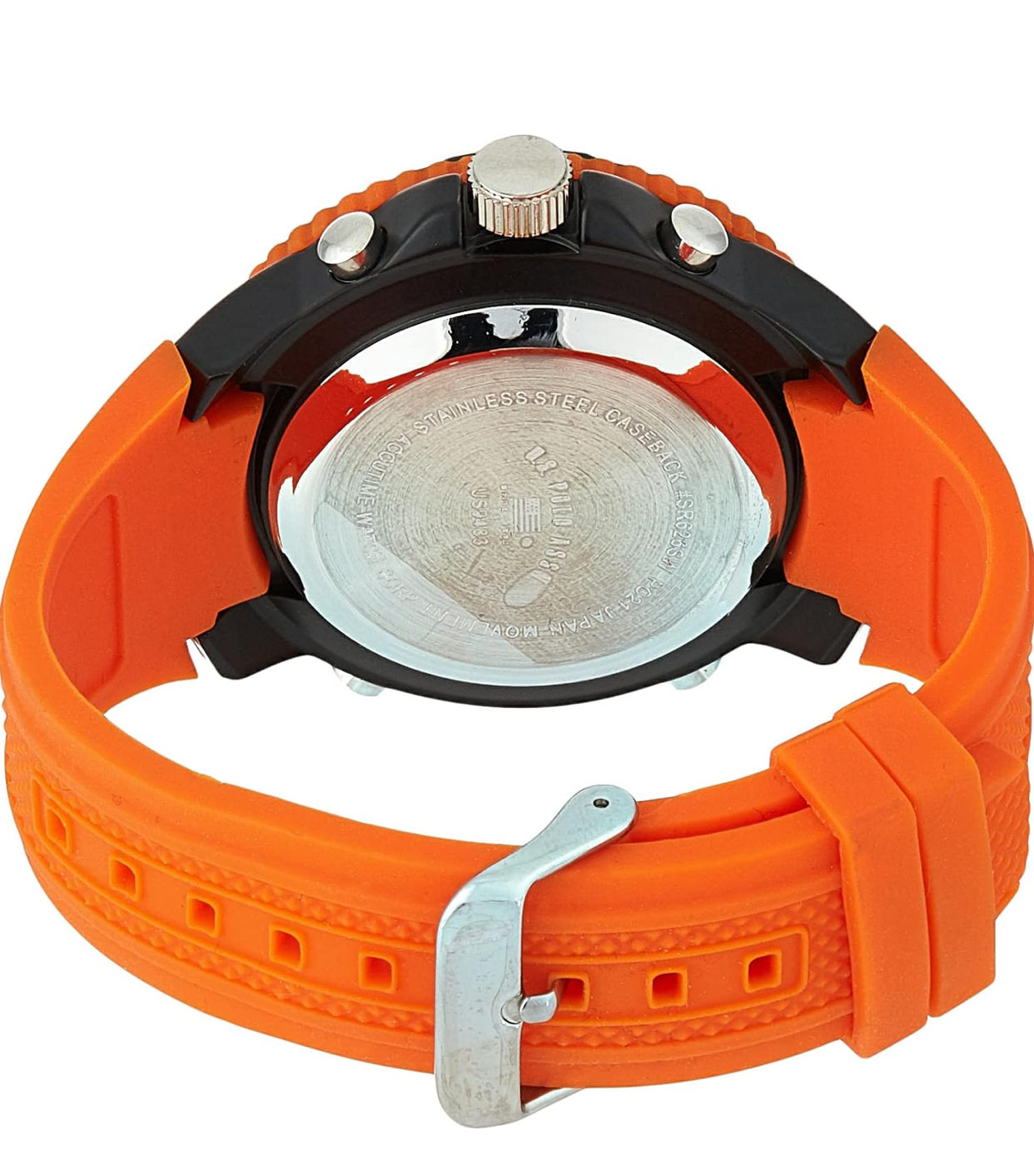 U.S. Polo Assn. Men's Quartz Watch, Analog-Digital Display & Silicone Strap