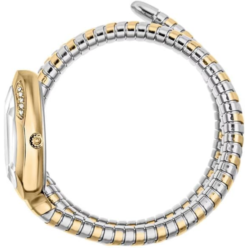 Just Cavalli Women’s Quartz Two-Tone Snake Stainless Steel Silver Dial 22mm Watch JC1L224M0065
