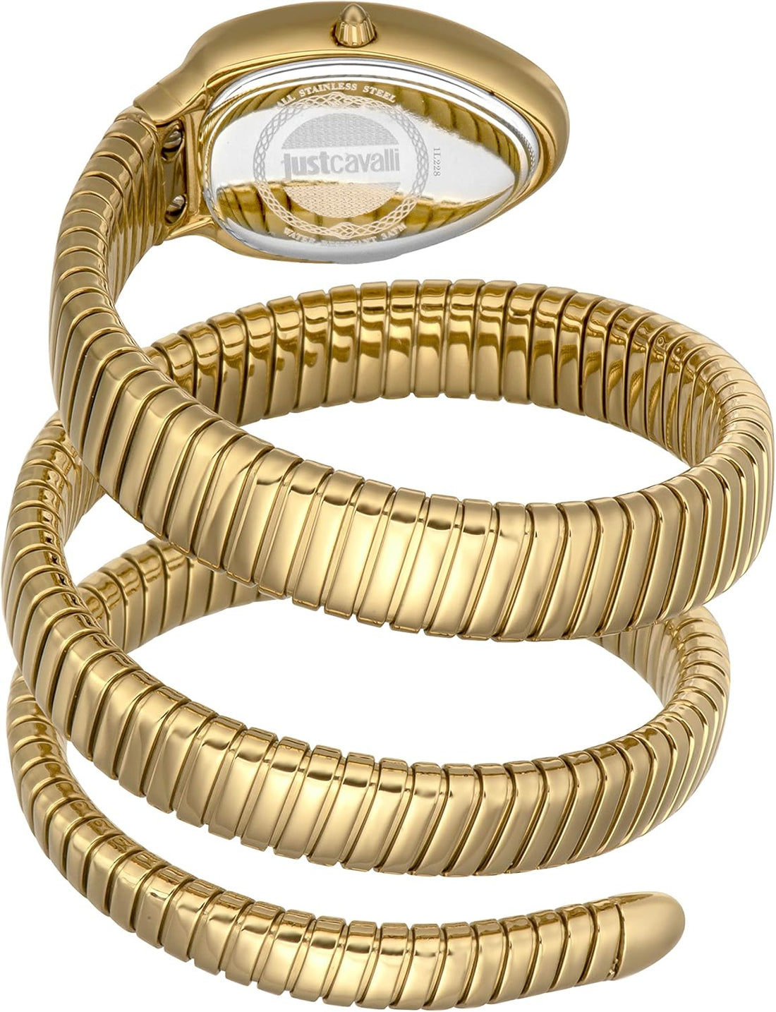 Just Cavalli Cosenza Silver Dial Gold Steel Strap Watch For Women - JC1L232M0025