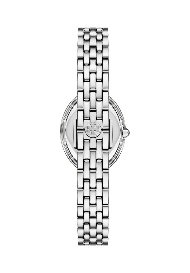 TORY BURCH Oval Stainless Quartz Watch, 22 x 28mm