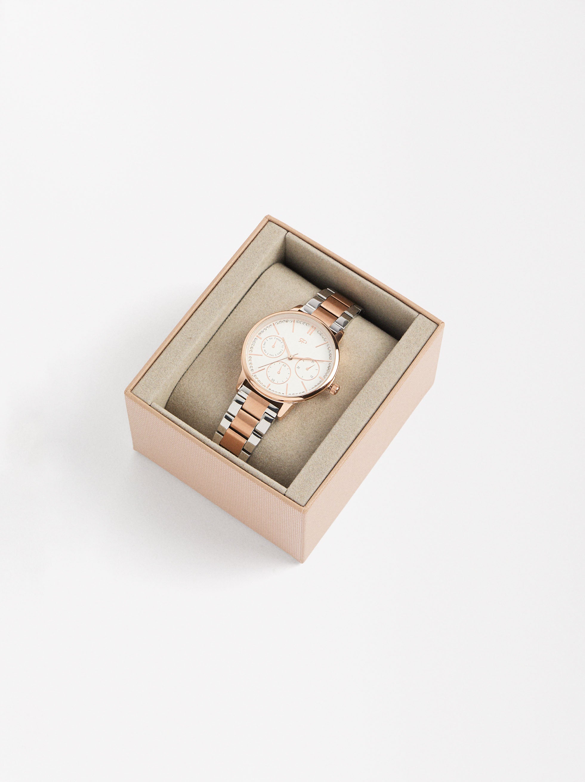 Parfois two tone steel strap watch