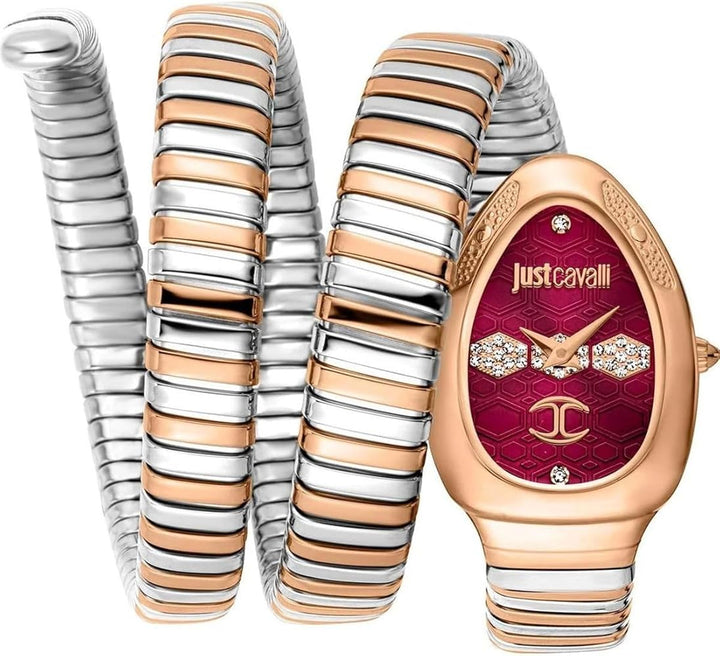 Just Cavalli Women’s Quartz Two-Tone Snake Stainless Steel 22mm Watch
