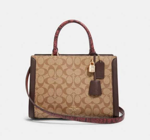COACH Zoe Carryall in signature canvas