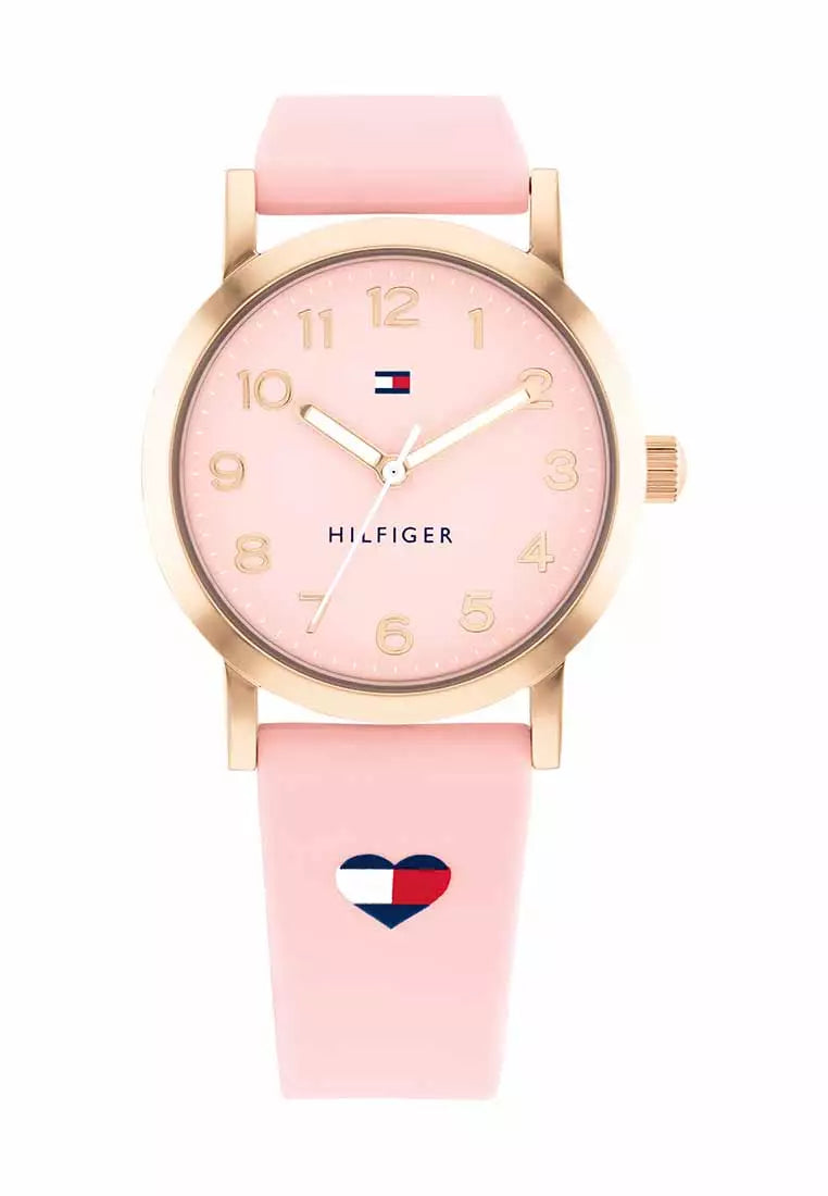 Tommy Hilfigher Watch Pink Silicone Strap - Pink Dial 1720038MY