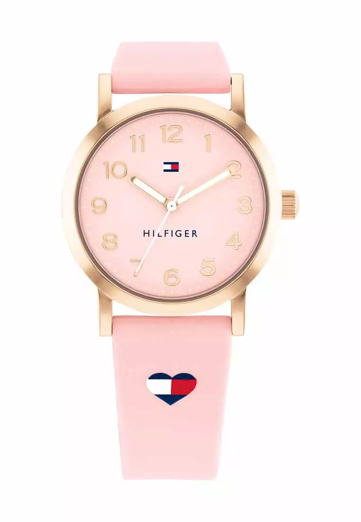 Tommy Hilfigher Watch Pink Silicone Strap - Pink Dial 1720038MY