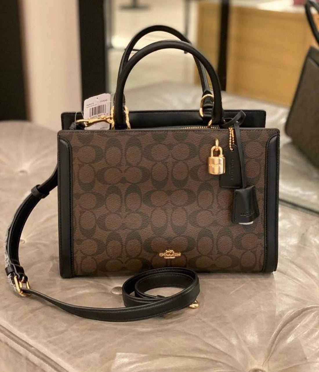 COACH Zoe Carryall in signature canvas