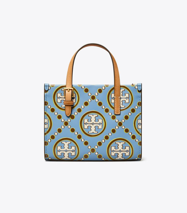 TORY BURCH MINI T MONOGRAM CONTRAST EMBOSSED SQUARE TOTE