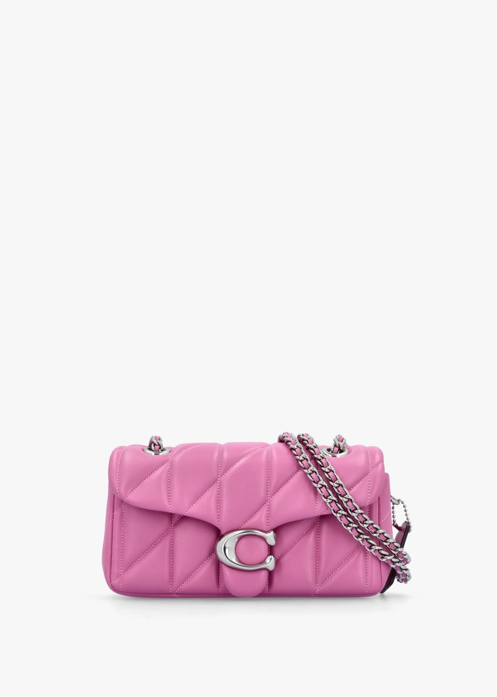 Coach Tabby 20 Quilted Fuchsia Leather Shoulder Bag