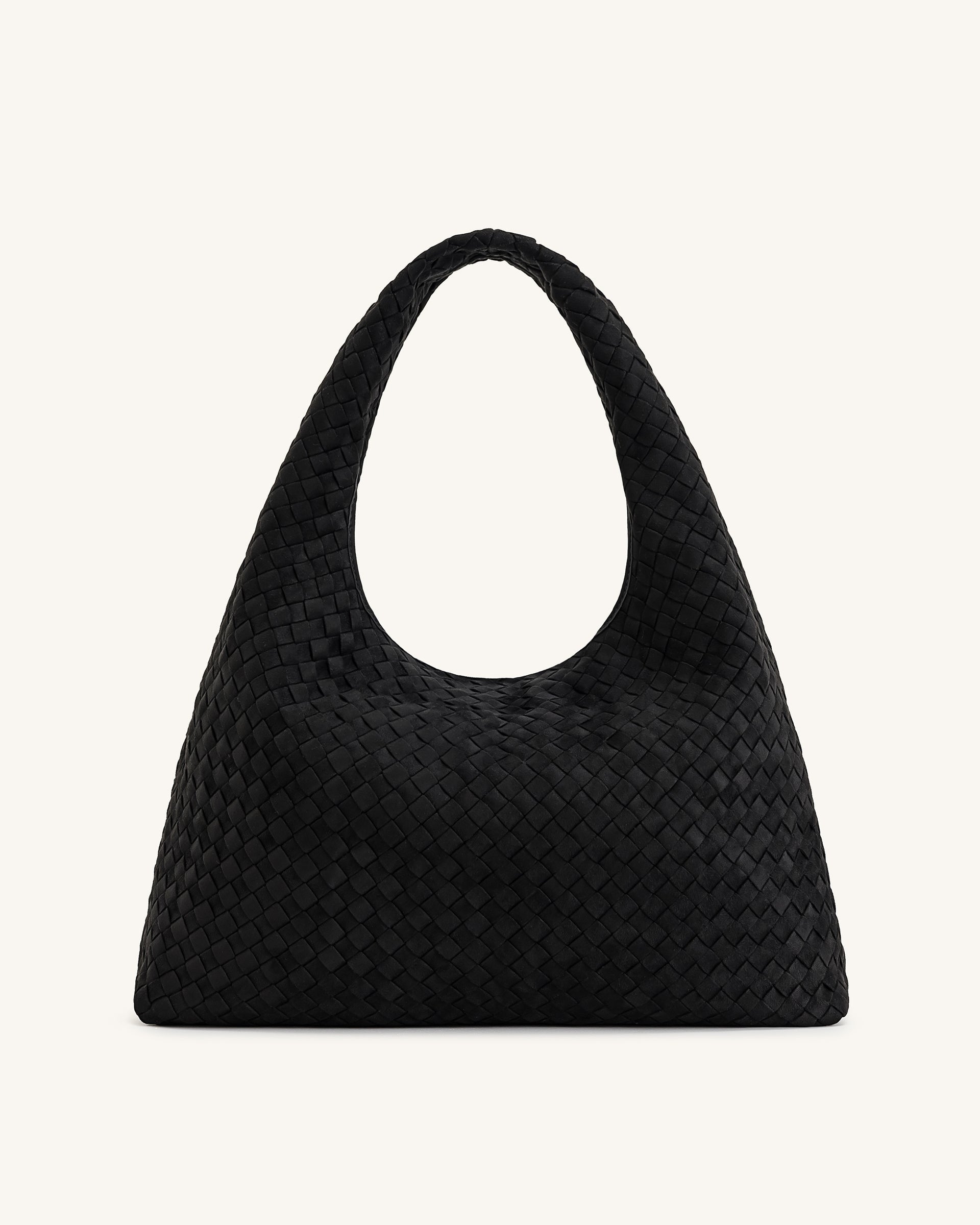 JW PEI Iaura faux suede woven shoulder bag