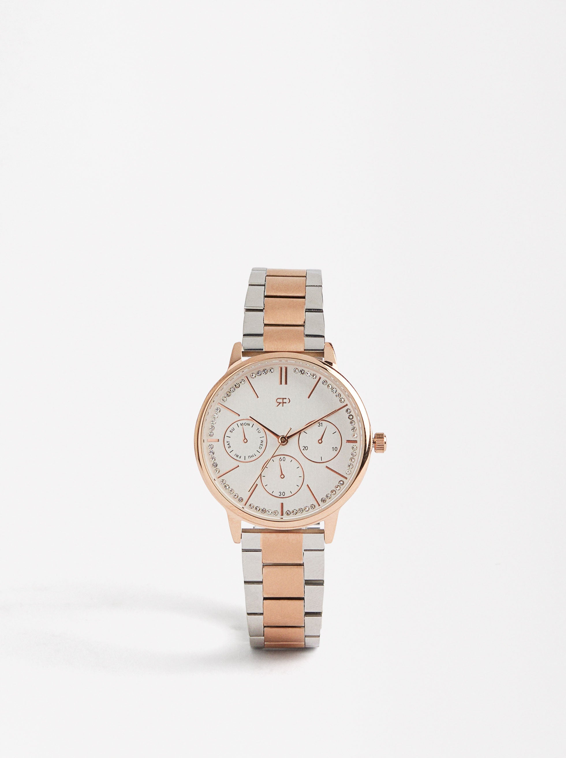Parfois two tone steel strap watch