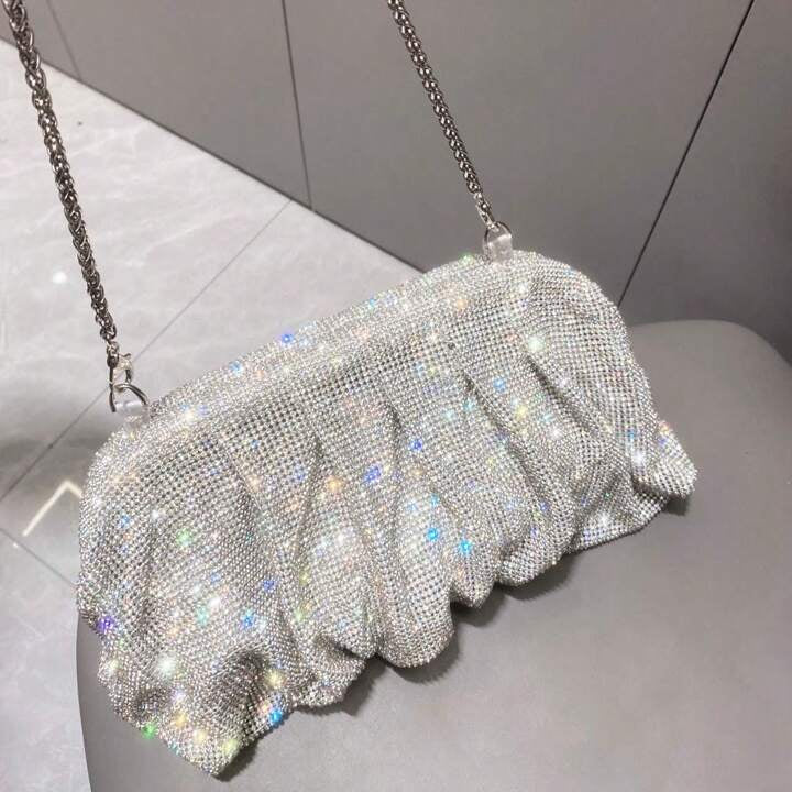 Luxury Designer Rhinestone Clutch Bag