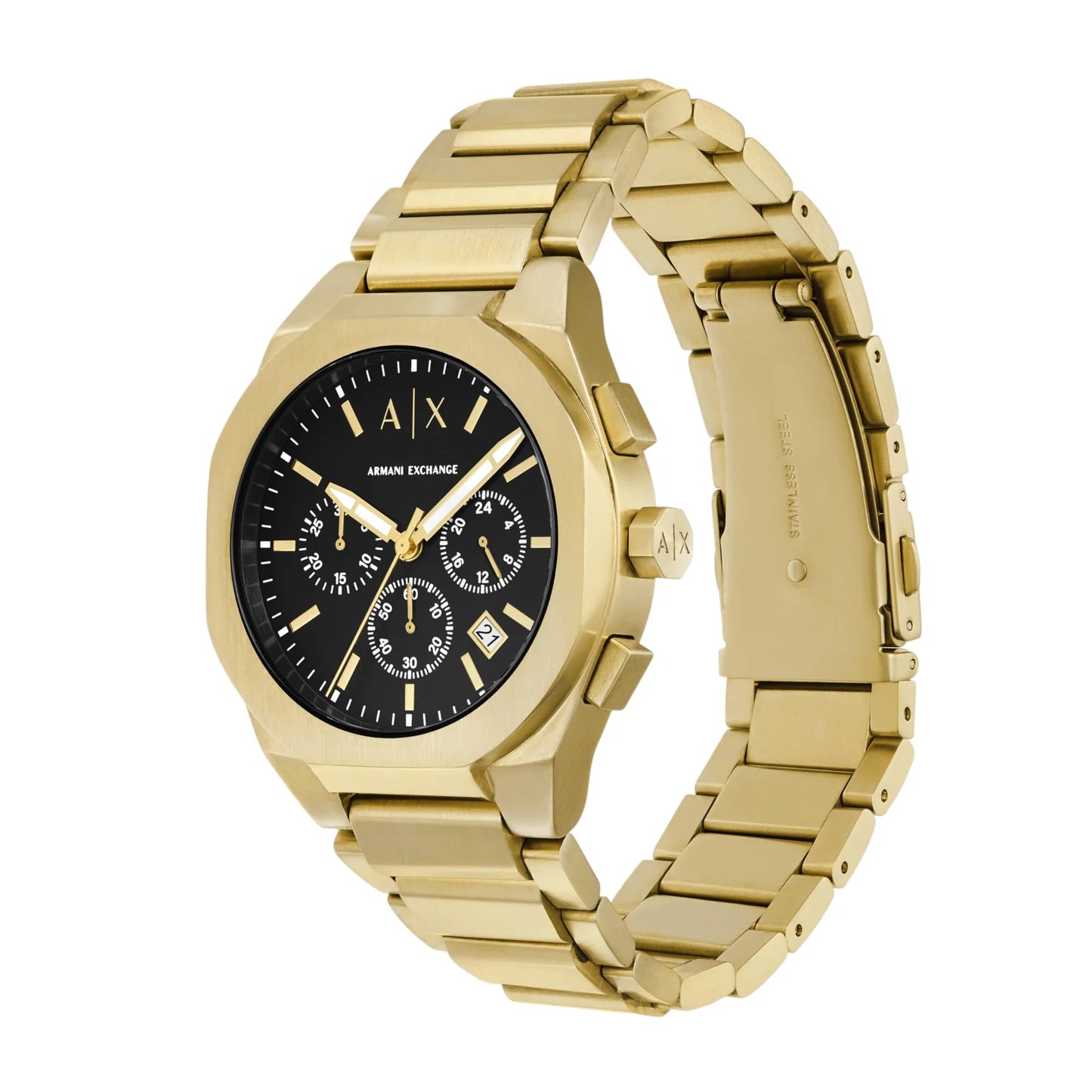 Armani Exchange Stainless Steel Analog Black Dial Men's Watch-Ax4180