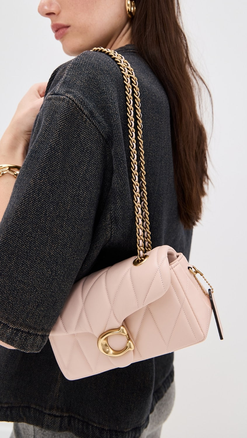 ‘TABBY 20’ quilted SHOULDER BAG (blush)