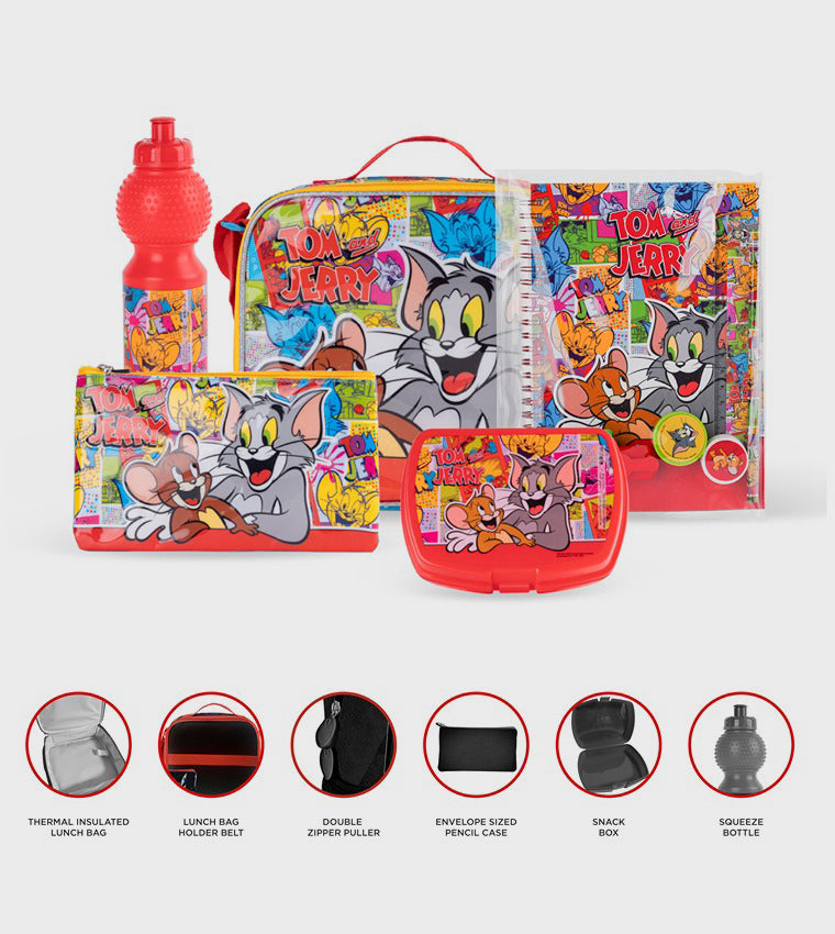 WARNER BROS
6 In 1 Tom And Gerry Pop Art 16" Trolley Backpack Set
