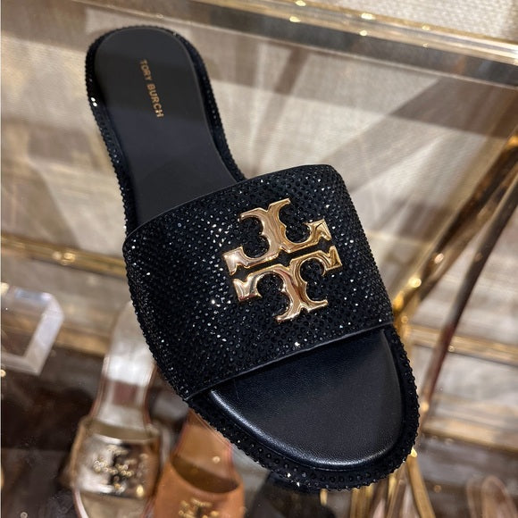 TORYBURCH EVERLY CRYSTAL SLIDES
