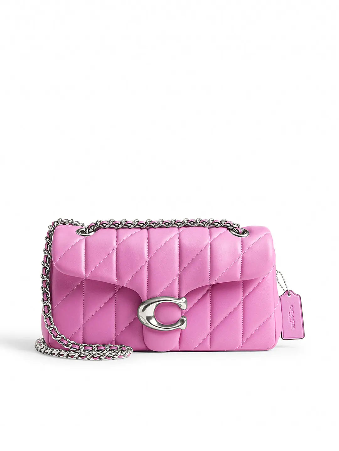 Coach Tabby 26 Quilted Fuchsia Leather Shoulder Bag
