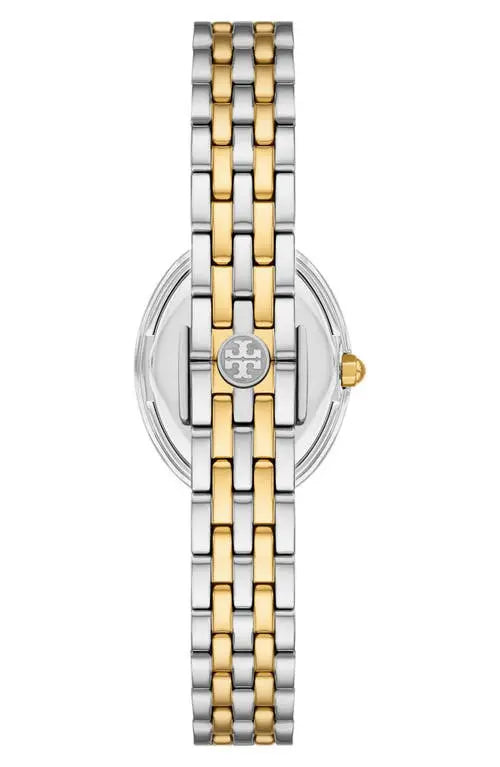 TORY BURCH Oval Stainless Quartz Watch, 22 x 28mm