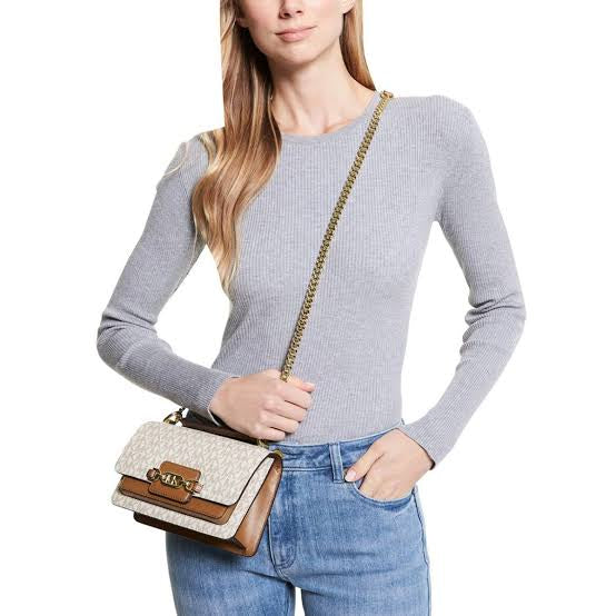 MICHAEL KORS Heather Small Leather Crossbody Bag