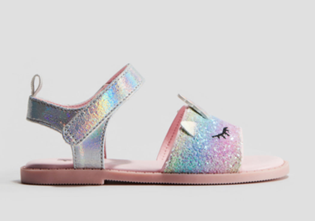 H&M girls unicorn sandals