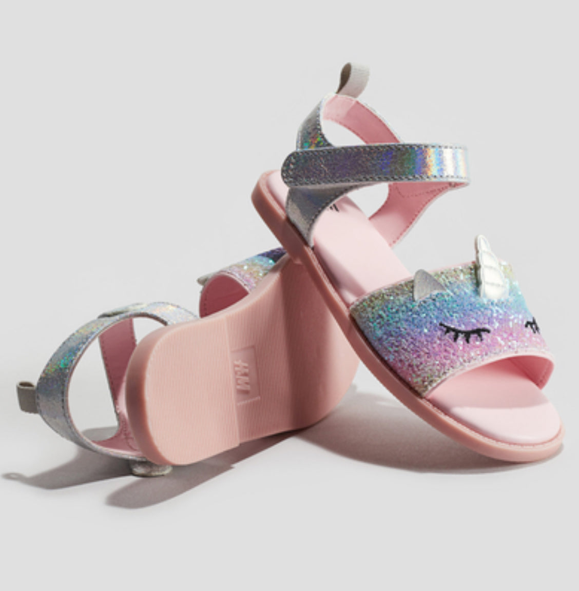 H&M girls unicorn sandals