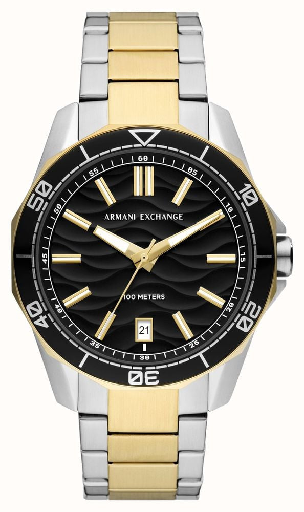 Armani Exchange Men's (44mm) Black Dial / Two-Tone Stainless Steel Bracelet
AX1956