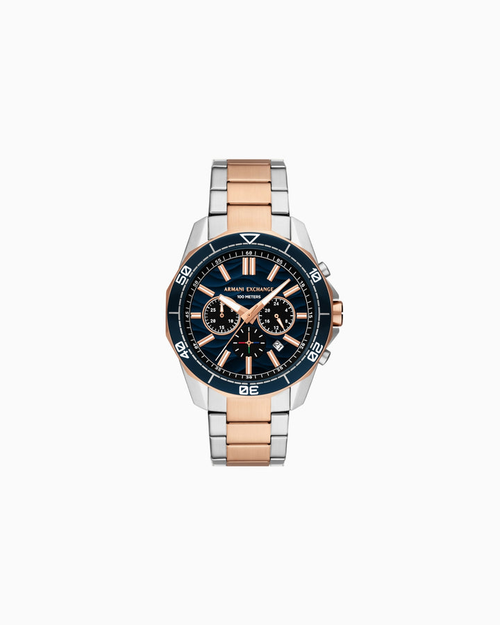 ARMANI EXCHANGE CHRONOGRAPH TWO-TONE STAINLESS STEEL WATCH