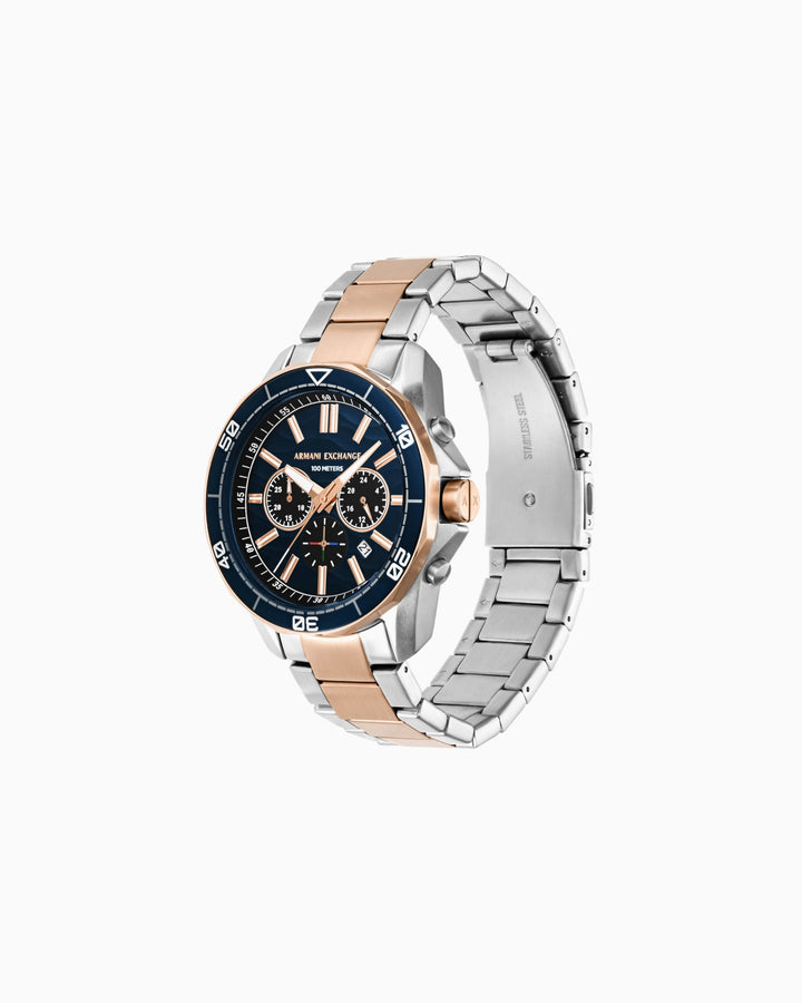 ARMANI EXCHANGE CHRONOGRAPH TWO-TONE STAINLESS STEEL WATCH