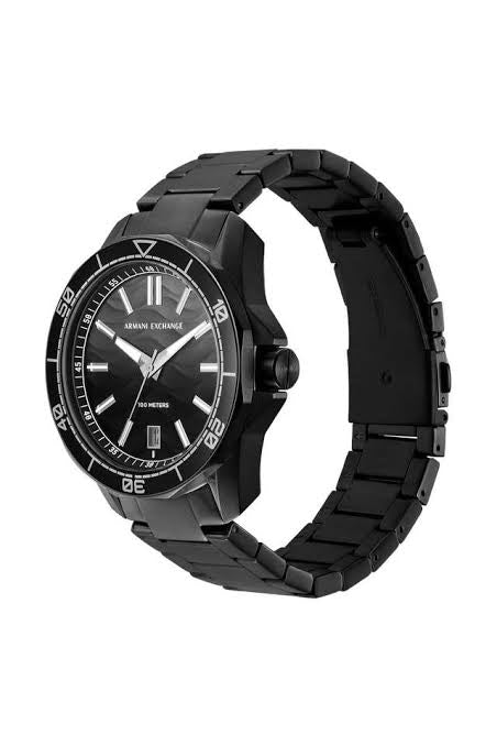 Armani Exchange Spencer Black Stainless Steel Black Dial Quartz Watch for Gents - AX-1952