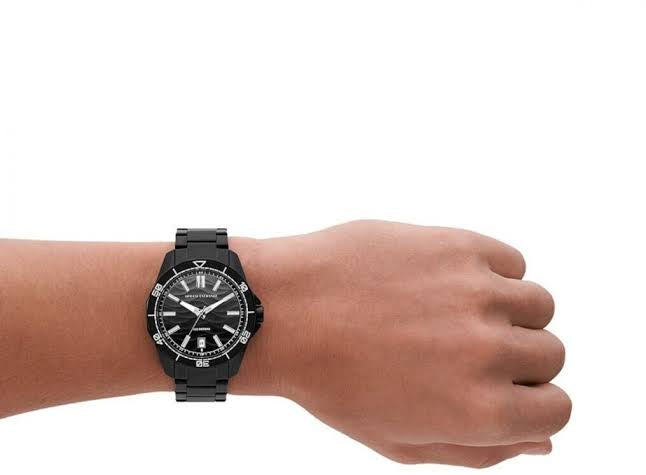 Armani Exchange Spencer Black Stainless Steel Black Dial Quartz Watch for Gents - AX-1952