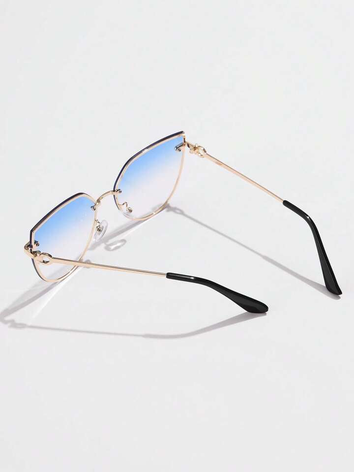 Women Fashionable Metal Cat Eye Sunglasses