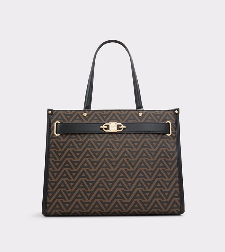 ALDO CARONNI PATTERNED SATCHEL BAG