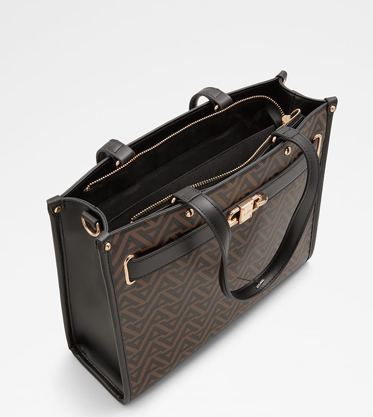 ALDO CARONNI PATTERNED SATCHEL BAG