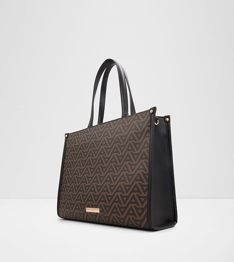 ALDO CARONNI PATTERNED SATCHEL BAG