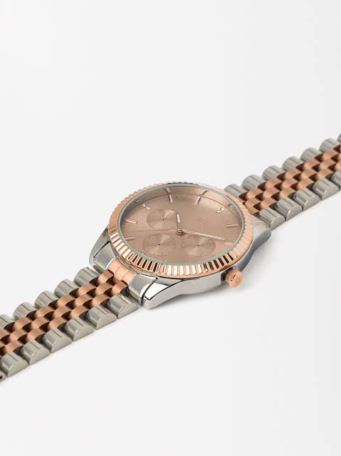Parfois watch with two-tone steel strap
