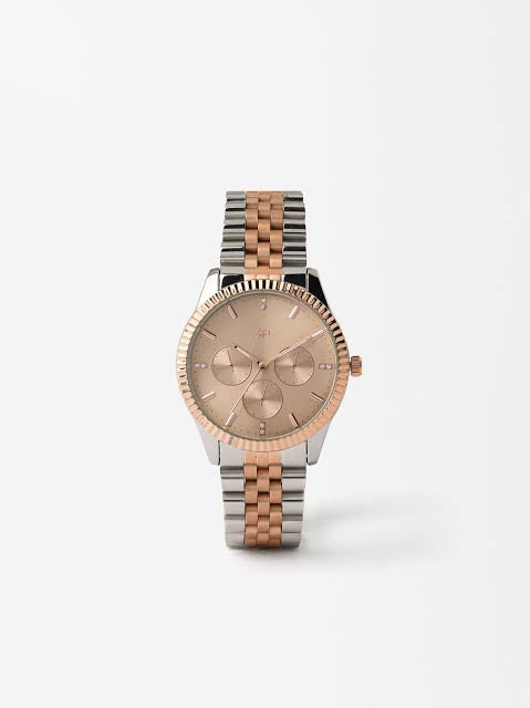 Parfois watch with two-tone steel strap