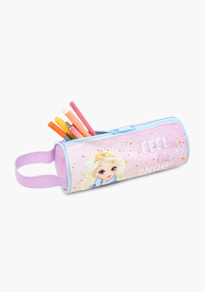 Must 5-Piece Princess Print 16-inch Trolley Backpack Set - 43x30x13 cms