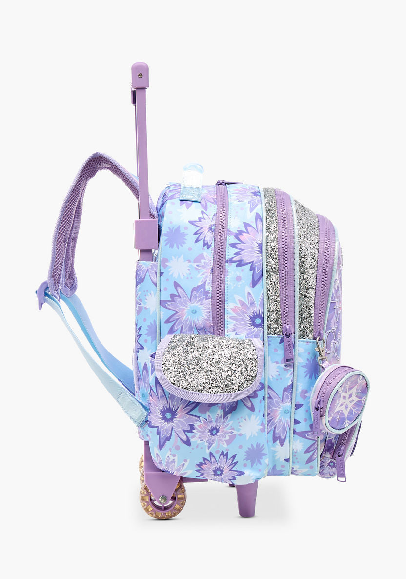 Disney Frozen Print Trolley Backpack with Adjustable Shoulder Straps - 14 inches