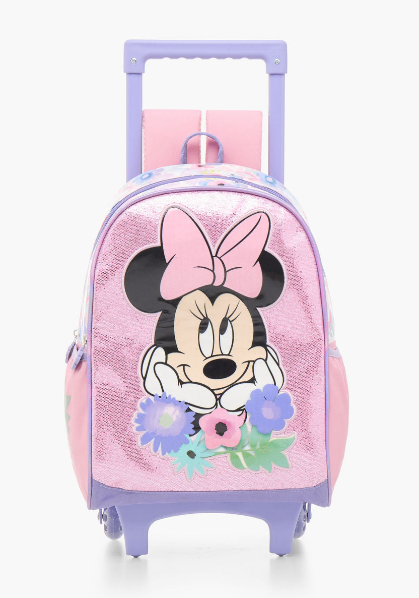 Disney Minnie Mouse Print Trolley Bag with Retractable Handle - 14 inches