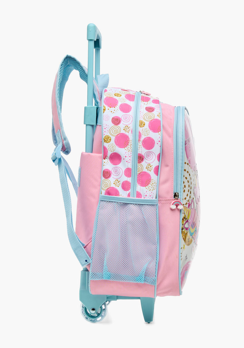 SAMI STUDIO Cupcake Print 5-Piece Trolley Backpack Set - 16 inches