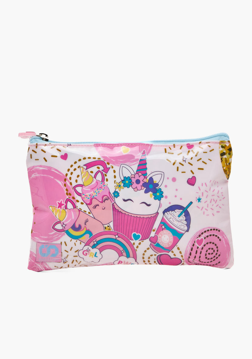 SAMI STUDIO Cupcake Print 5-Piece Trolley Backpack Set - 16 inches