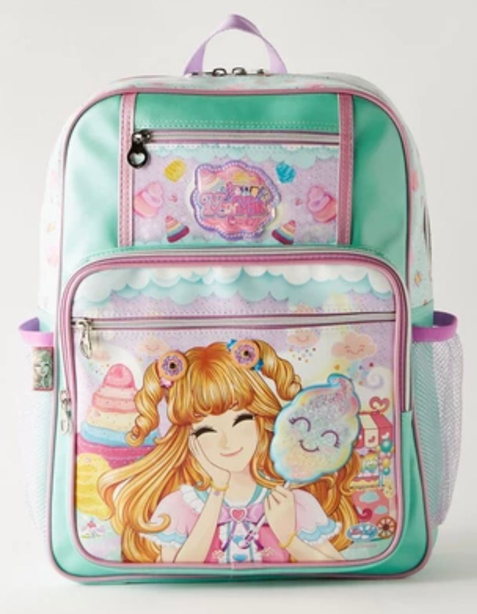 Minmie Candy Land Printed 16-inch Backpack with Zip Closure