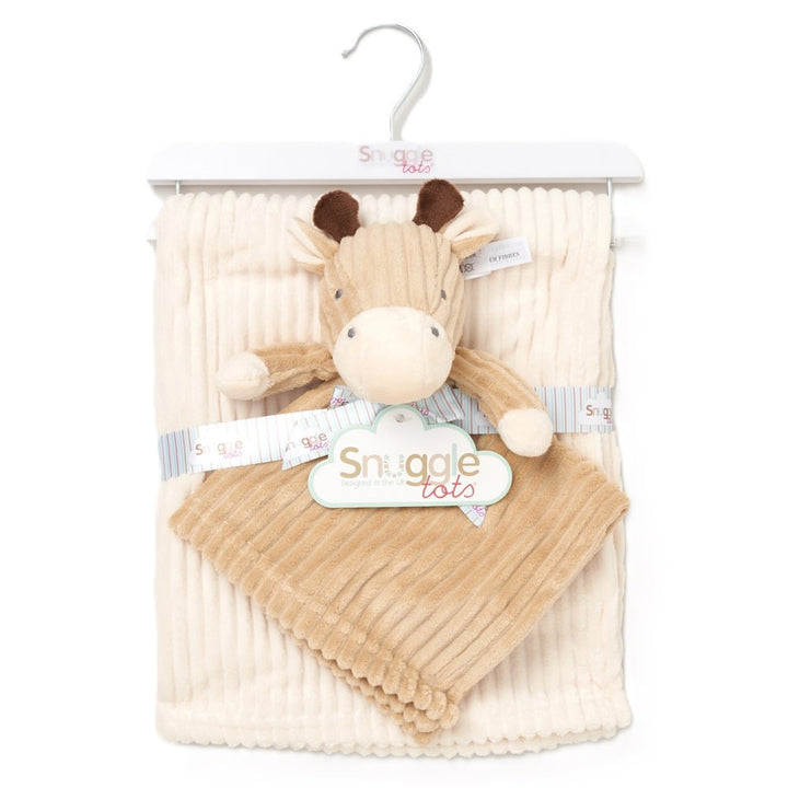 BABY GIRAFFE RIBBED COMFORTER & BLANKET