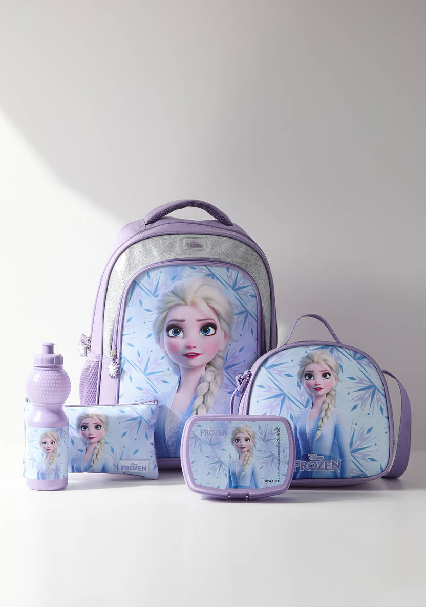 Frozen Elsa Print 5-Piece Backpack Set