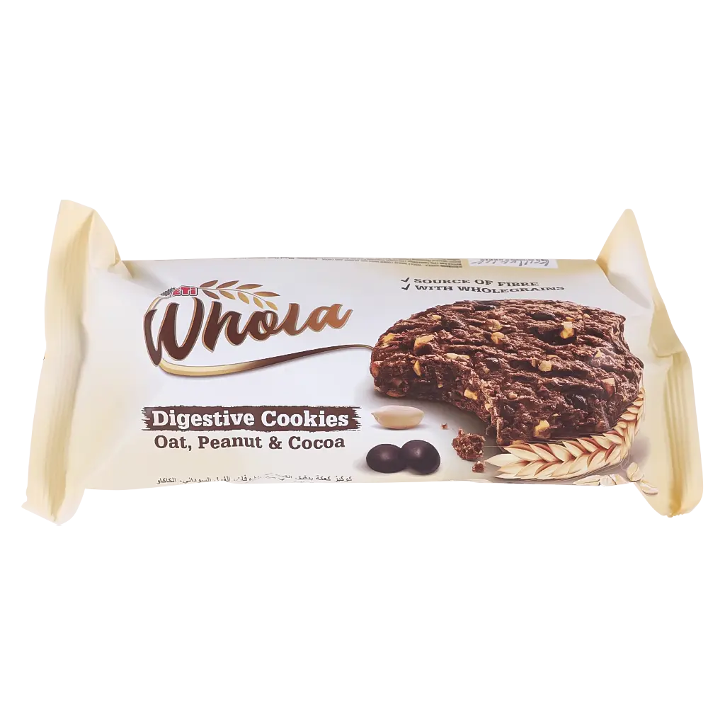 ETI Whola Digestive Cookies with Oat and Peanut and Cocoa 198 gm