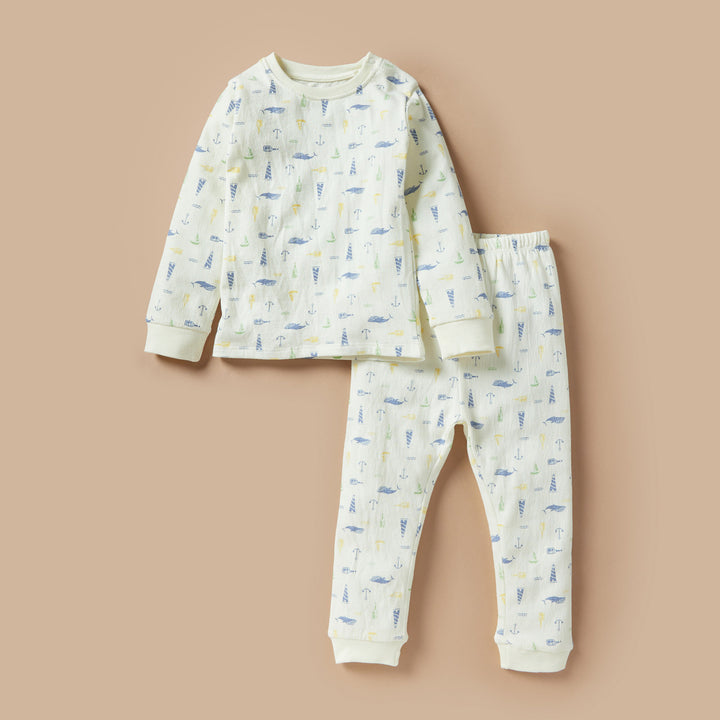 Juniors Printed T-shirt and Pajama Pants Set