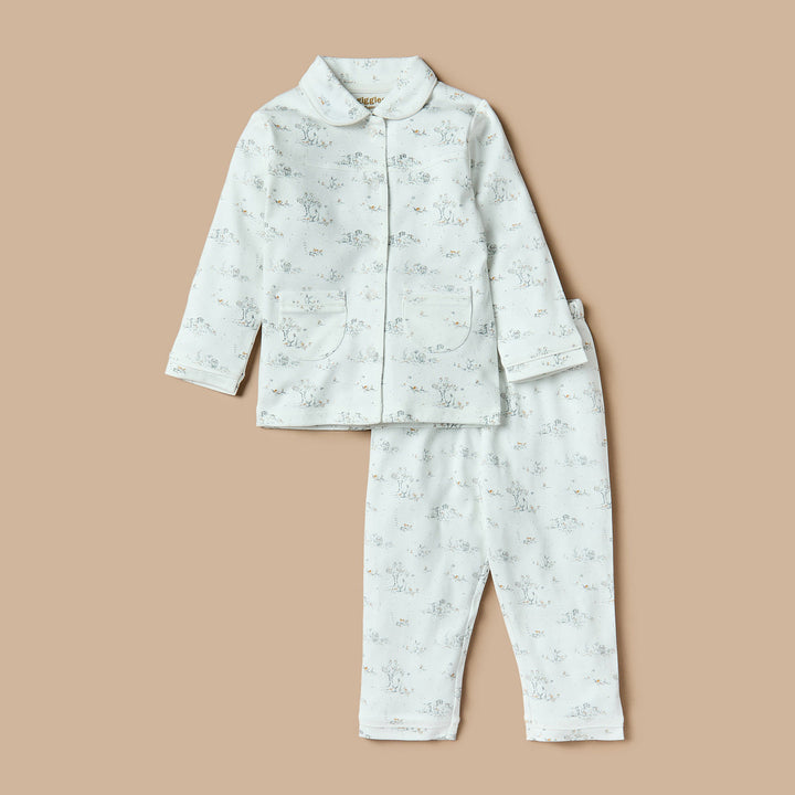 Junior Trees Print Shirt and Pyjama Set