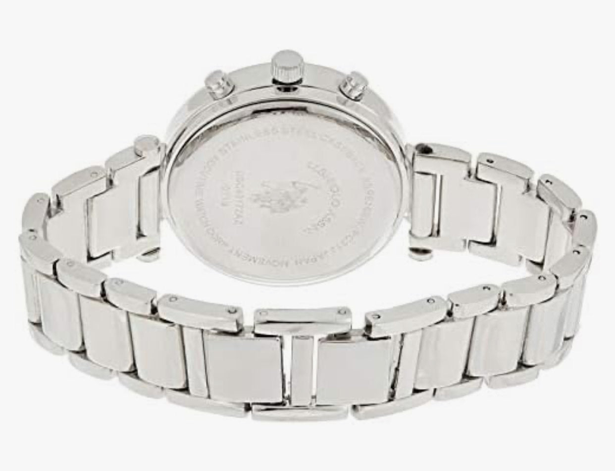 U.S. Polo Assn. Women's Silver Dial Alloy Band Watch