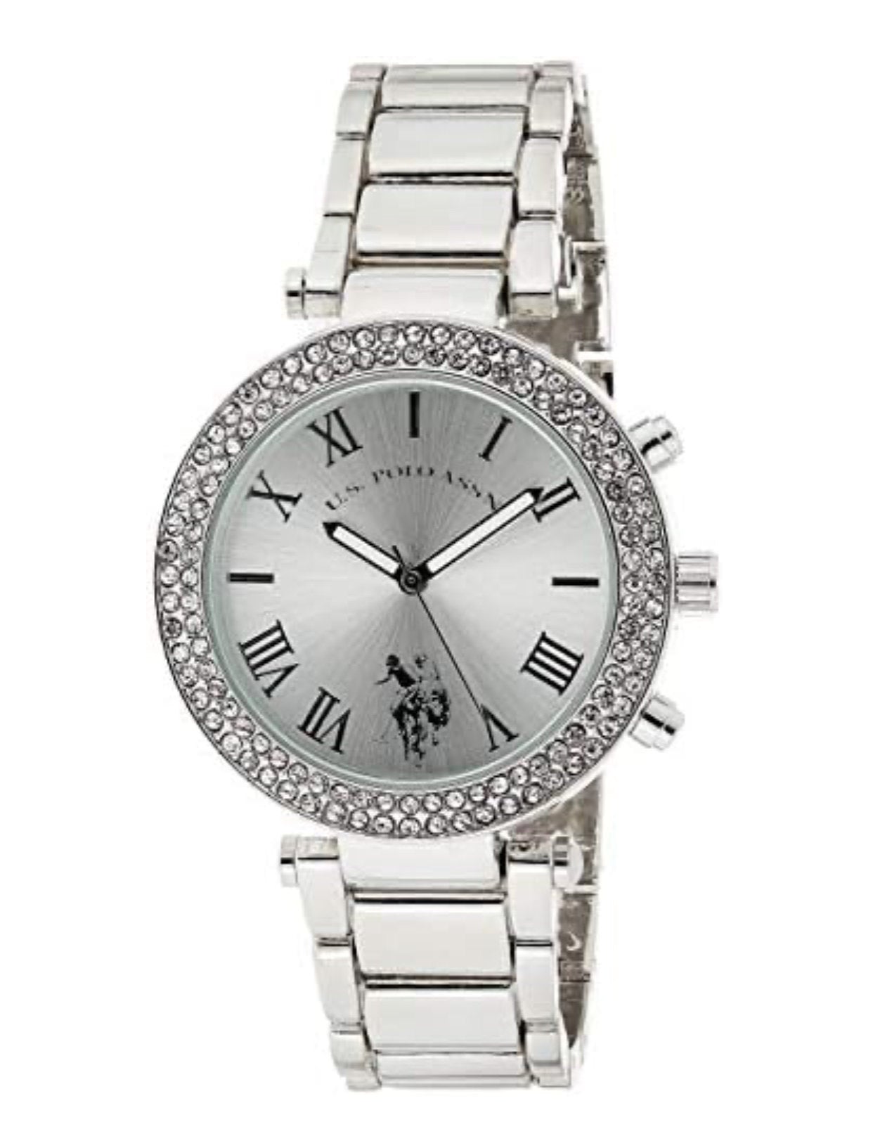 U.S. Polo Assn. Women's Silver Dial Alloy Band Watch