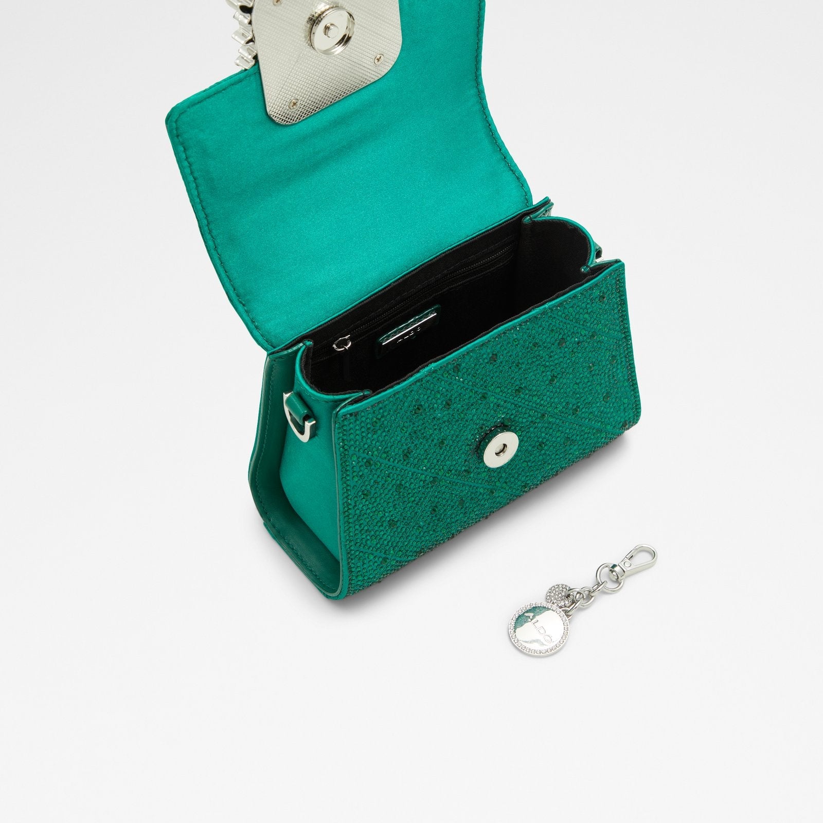 ALDO Lazurda embellished mini crossbody bag (Green)