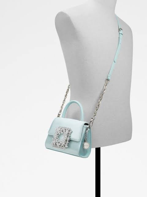 ALDO Lazurda embellished mini crossbody bag in mint